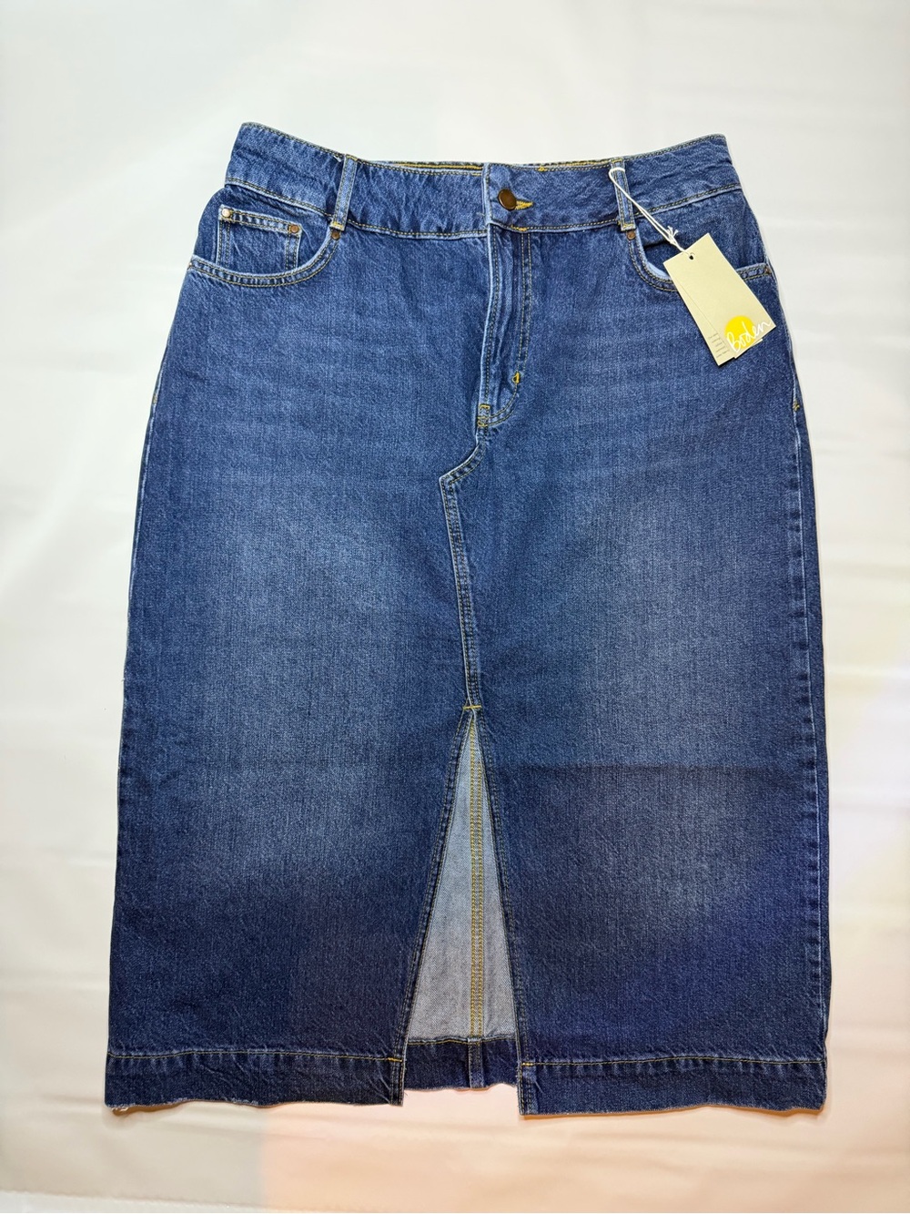 NWT Boden Classic Blue Denim Pencil Skirt - US Size 10